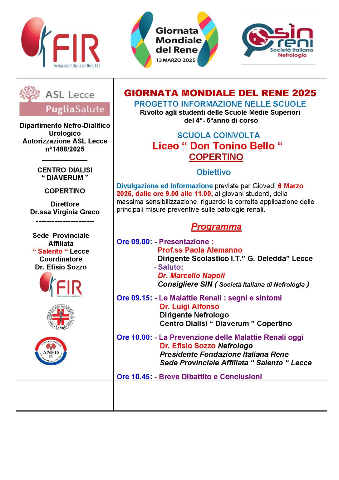 Programma Liceo Don Tonino Bello Copertino