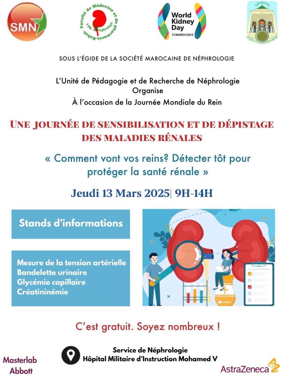 1 JOURNEE DE SENSIBILISATION ET DE DEPISTAGE DES MALADIES RENALES